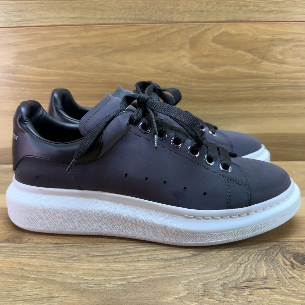 ALEXANDER MCQUEEN Oversized Chunky Sneakers Mens 8 EU 41 Iridescent Leather Low